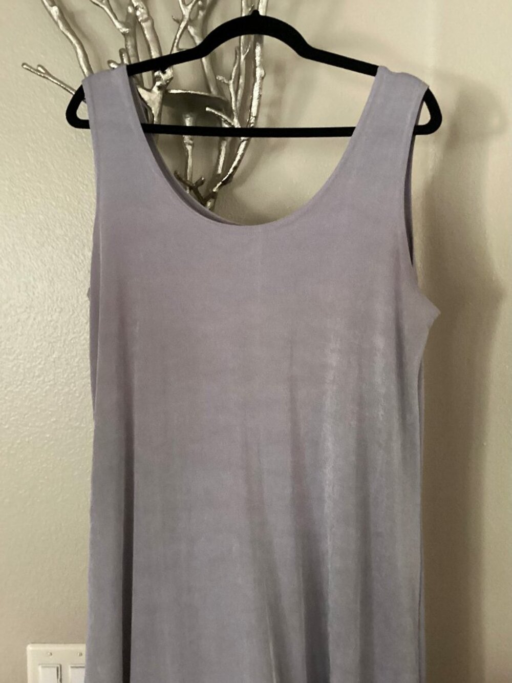 Jostar lavender maxi dress, size large, polyester/spandex